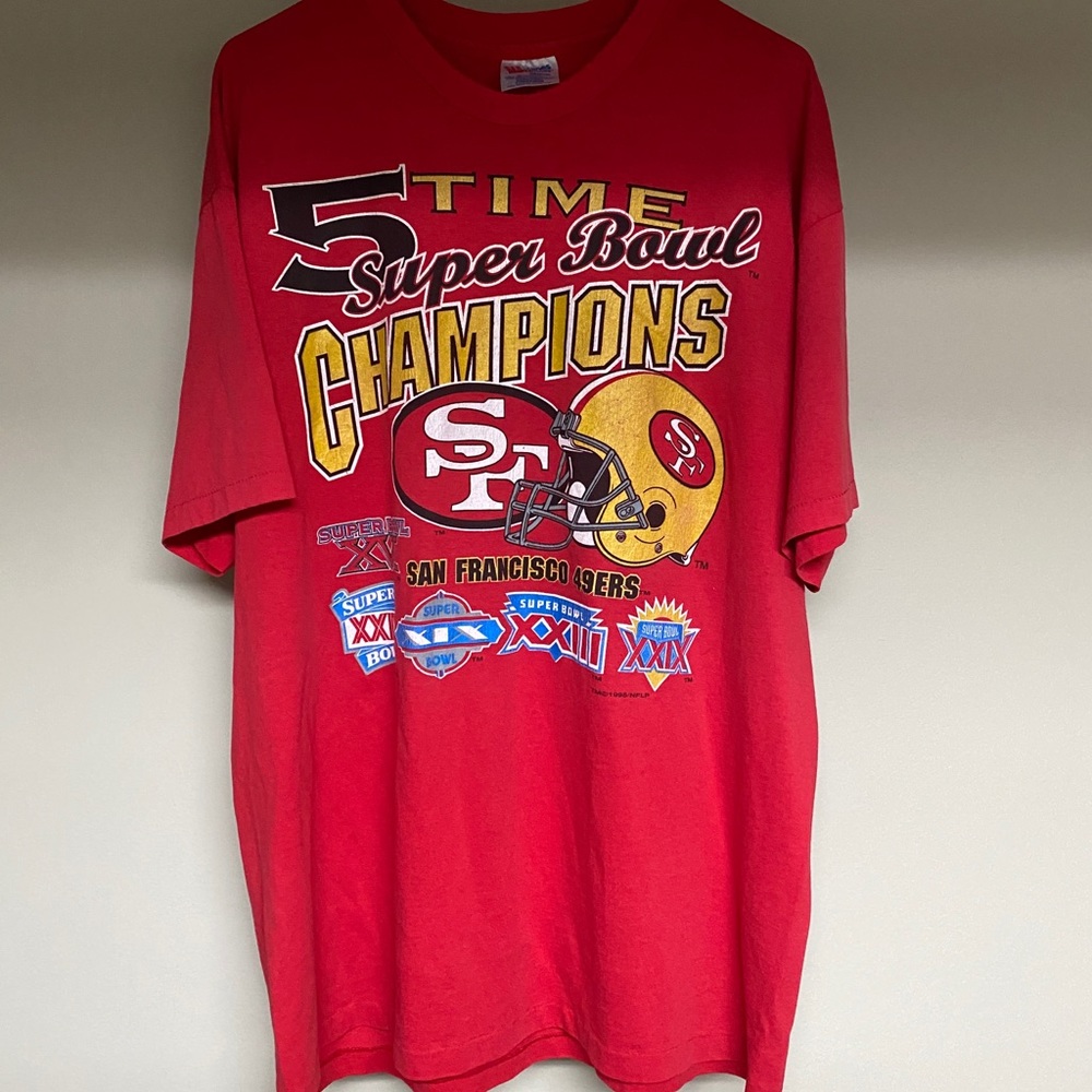 1995 San Franscisco 49ers 5-time champion Vintage tee